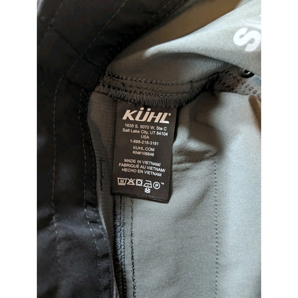 KUHL Silencr Kargo Shorts Mens 38 Gray Nylon Blend Outdoor Hiking Zipper Pockets - Picture 5 of 8